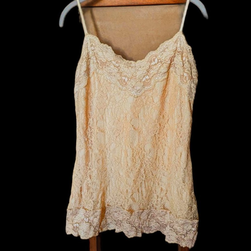 Beige Tan and Lacy Camisole by Studio Y